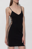 Rochie DSQUARED2, with decorative side cut-outs, Negru