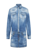 Rochie DSQUARED2, Light Wash Trucker Dress