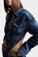 Top DSQUARED2, Deep Cut Night Whisper Denim Shirt