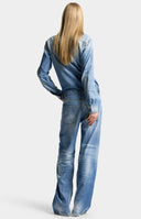 Salopeta DSQUARED2,Light Wash Trucker Jumpsuit