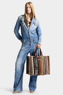 Salopeta DSQUARED2,Light Wash Trucker Jumpsuit