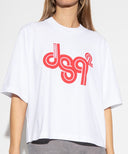 Tricou DSQUARED2, Red Logo Print, Alb