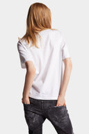 Tricou DSQUARED2, Easy Fit, Pastel Pink, White