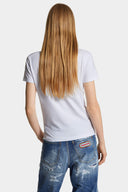 Tricou DSQUARED2, Wash Just Right Fit, Babes, White