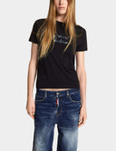 Tricou DSQUARED2, Wash Just Right Fit, Babes, Black