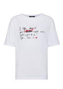 Tricou DSQUARED2, Wash Breezy Fit Doodle, Alb