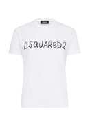 Tricou DSQUARED2, Written logo print, Alb