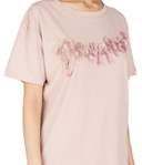 Tricou DSQUARED2, Textured Logo, Powder Pink