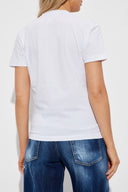 Tricou DSQUARED2, Girls Print, Aplicatii stralucitoare, Alb