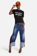 Tricou DSQUARED2, Hot girls ski hard, Black