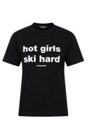 Tricou DSQUARED2, Hot girls ski hard, Black
