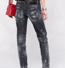 BLUGI DSQUARED2 Paint-Splatter Slim-Fit