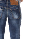 BLUGI DSQUARED2, Medium Waist, Classic, Albastru