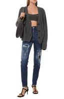 Blugi  DSQUARED2, High Waist Twiggy, Blue