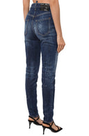 Blugi  DSQUARED2, High Waist Twiggy, Blue