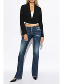 BLUGI DSQUARED2, Medium Waist, Flared, Navy Blue
