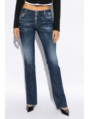 BLUGI DSQUARED2, Medium Waist, Flared, Navy Blue