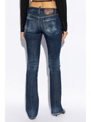 BLUGI DSQUARED2, Medium Waist, Flared, Navy Blue
