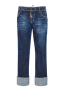 JEANS DSQUARED2,NAVY BLUE 'D2 Twisted' jeans