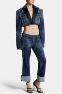 JEANS DSQUARED2,NAVY BLUE 'D2 Twisted' jeans