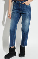 Jeans DSQUARED2, Navy blue Boston jeans, Logo insert