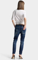 Blugi DSQUARED2, Dark Busted Rebel Teddy Jeans