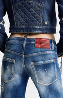 Blugi DSQUARED2, Medium Wash Jenna Jeans, Bleumarin