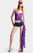 Pantaloni scurti DSQUARED2, Dark Busted Rebel Hot Pants