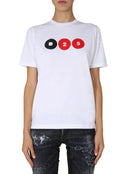 Tricou Dsquared2, Imprimeu Colorat, Alb
