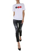 Tricou Dsquared2, Imprimeu Colorat, Alb