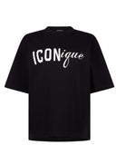 Tricou DSQUARED2, ICONique Loose Fit T-Shirt, Negru