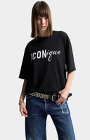 Tricou DSQUARED2, ICONique Loose Fit T-Shirt, Negru