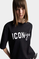 Tricou DSQUARED2, ICONique Loose Fit T-Shirt, Negru