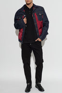 Jacheta DSQUARED2,  NAVY BLUE Quilted jacket with mixed materials