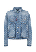 Tricou DSQUARED2, Light Wash Utility Jean Jacket, Albastru