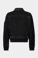Jacheta DSQUARED2 Aviator Hybrid din denim – Negru