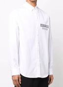 Camasa Dsquared2, Logo Frontal Ceresio, White