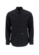 Camasa Dsquared2, Little Logo Frontal, Black