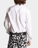 Camasa DSQUARED2, Black logo Print, Alb