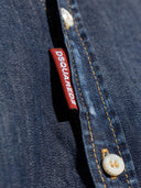 Camasa DSQUARED2, Button Down Denim, Blue