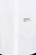 Camasa DSQUARED2, Text Print, Headquarter Dropped Design, Full White