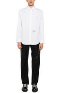 Camasa DSQUARED2, Text Print, Headquarter Dropped Design, Full White