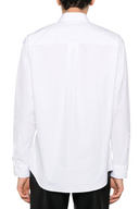 Camasa DSQUARED2, Text Print, Headquarter Dropped Design, Full White