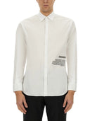 Camasa DSQUARED2, Logo Print, Button Fastening, White