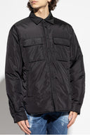 JACHETA DSQUARED2, Snap Padded Jacket, Buzunare atasate, Negru