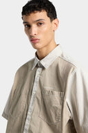 Camasa DSQUARED2, Inside Out Short Sleeves Shirt, Beige