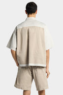 Camasa DSQUARED2, Inside Out Short Sleeves Shirt, Beige