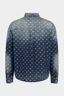 Camasa DSQUARED2 D2 Monogram Denim Carpenter – Albastru denim