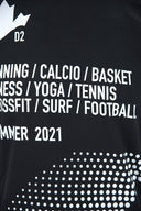 Tricou Dsquared2, Negru, Insertie text