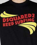 Tricou DSQUARED2, Kepp Surfing Print, Black